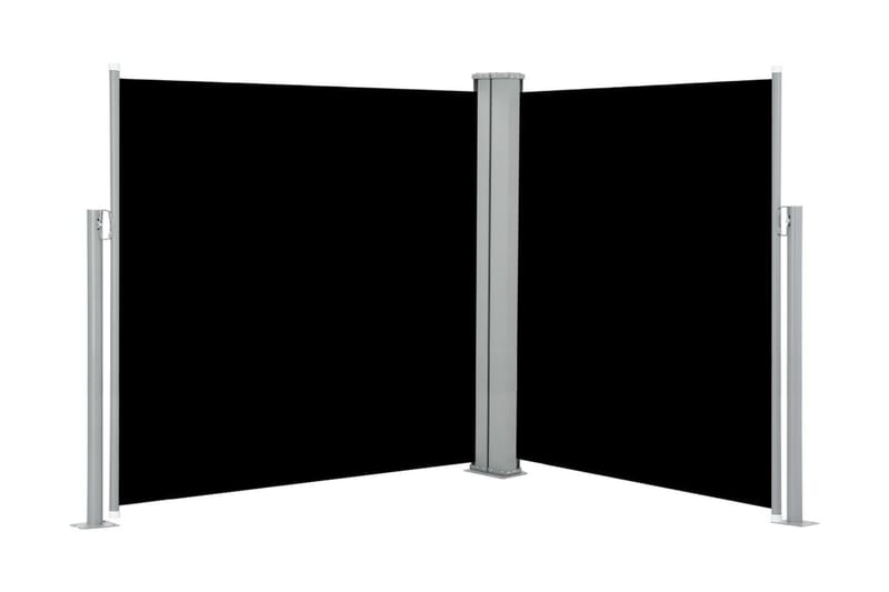 Infällbar sidomarkis svart 140x600 cm - Svart - Markiser - Sidomarkis