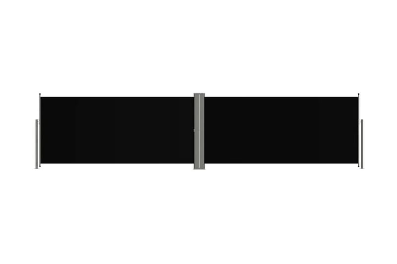 Infällbar sidomarkis svart 140x600 cm - Svart - Sidomarkis - Markiser