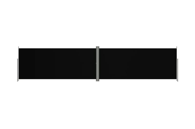 Infällbar sidomarkis svart 220x1000 cm - Svart - Markiser - Sidomarkis