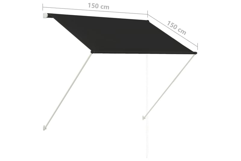 Markis 150x150 cm antracit - Grå - Markiser - Fönstermarkis