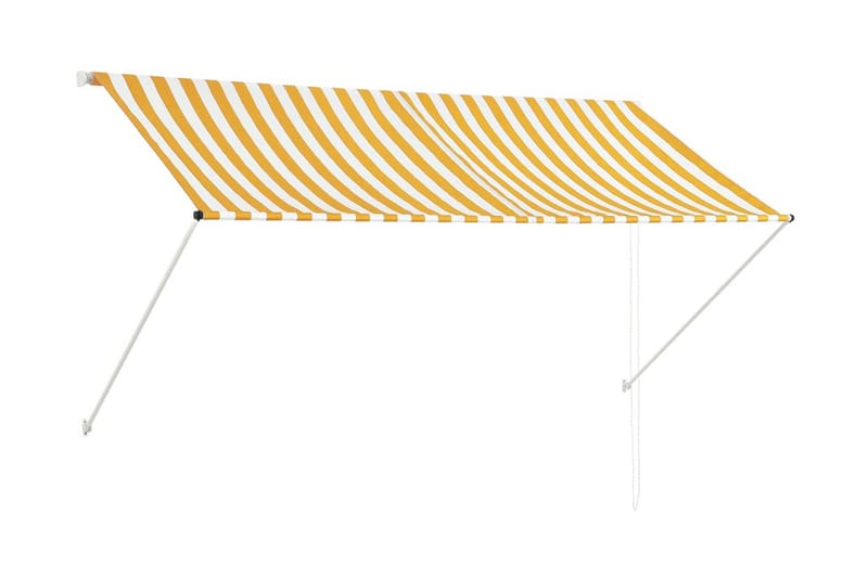 Markis 250x150 cm gul och vit - Flerfärgad - Markiser - Fönstermarkis