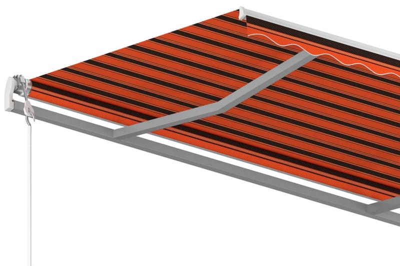 Markis automatiskt infällbar 300x250 cm orange och brun - Orange - Markiser - Terrassmarkis