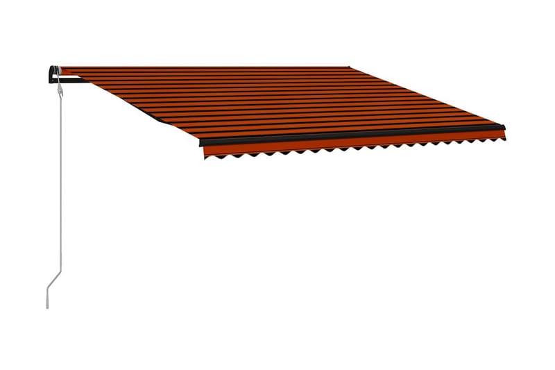 Markis automatiskt infällbar 500x300 cm orange och brun - Orange - Markiser - Terrassmarkis