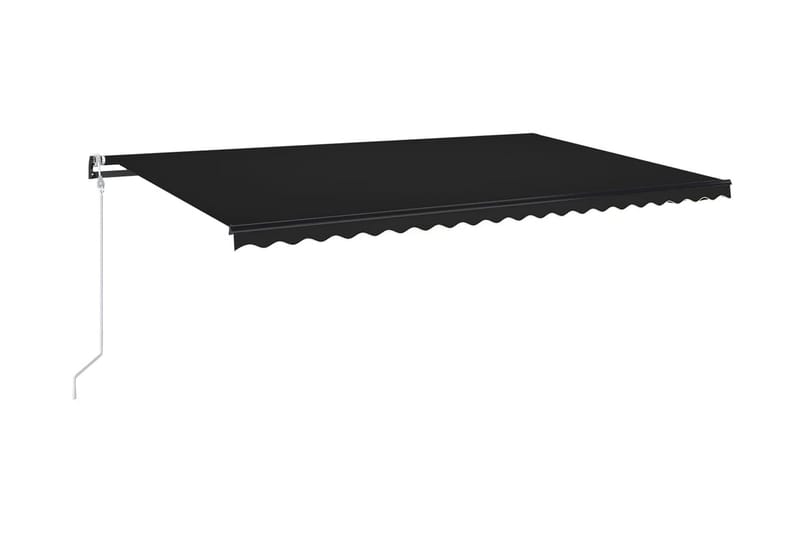 Markis automatiskt infällbar 500x350 cm antracit - Grå - Markiser - Terrassmarkis