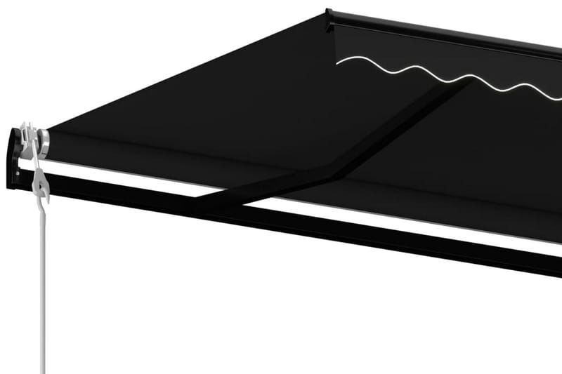 Markis automatiskt infällbar 500x350 cm antracit - Grå - Markiser - Terrassmarkis