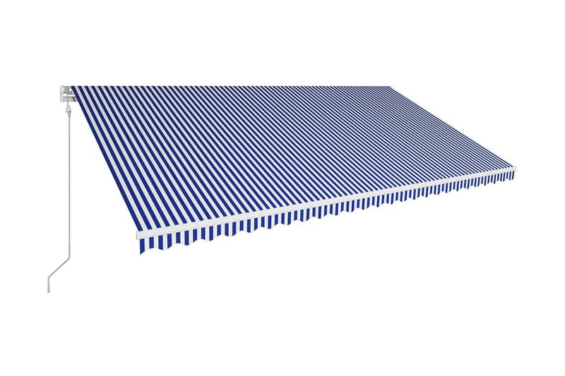 Markis automatiskt infällbar 600x300 cm blå och vit - Markiser - Fönstermarkis