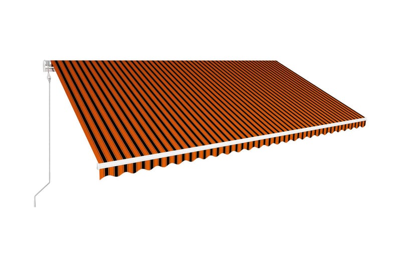 Markis automatiskt infällbar 600x300 cm orange och brun - Markiser - Fönstermarkis