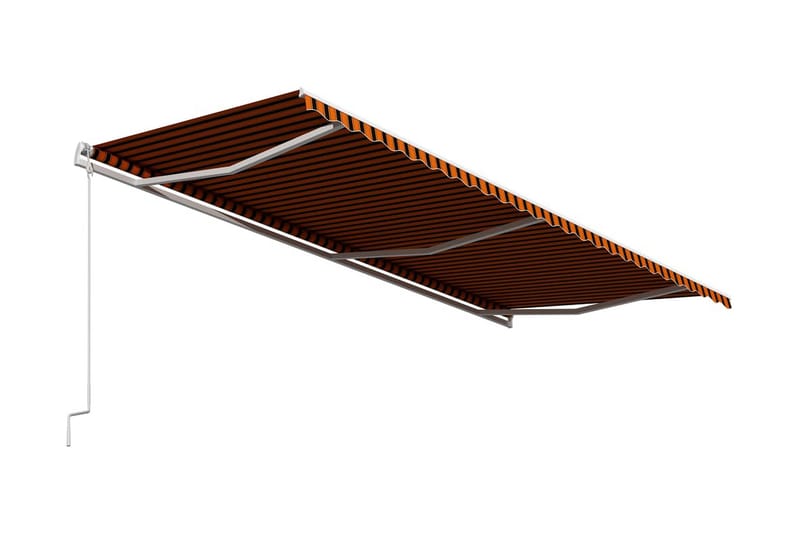 Markis automatiskt infällbar 600x300 cm orange och brun - Orange - Markiser - Fönstermarkis
