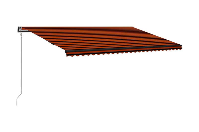 Markis automatiskt infällbar 600x300 cm orange och brun - Orange - Markiser - Terrassmarkis