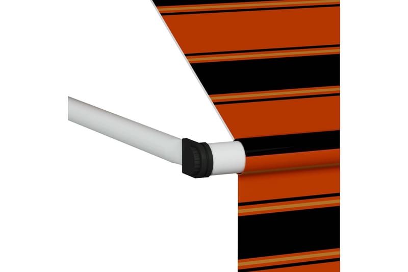 Markis manuellt infällbar 350 cm orange och brun - Flerfärgad - Markiser - Fönstermarkis