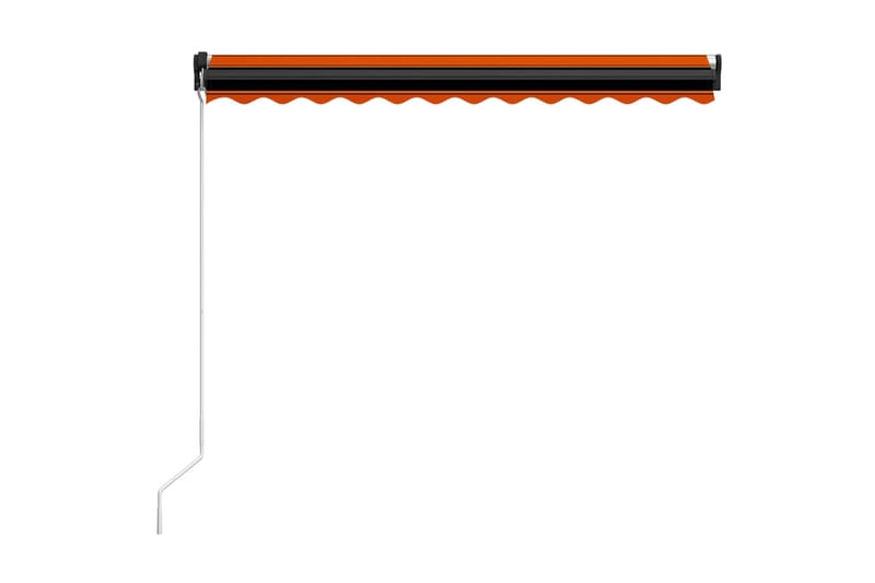 Markis manuellt infällbar 350x250 cm orange och brun - Orange - Markiser - Terrassmarkis