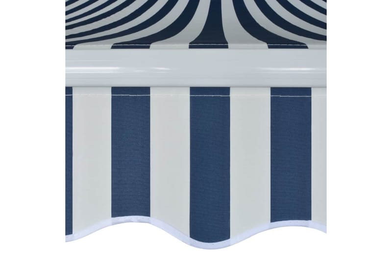 Markis manuellt infällbar 500 cm blå/vit - Blå - Markiser - Terrassmarkis