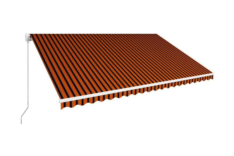 Markis manuellt infällbar 500x300 cm orange och brun - Orange - Markiser - Terrassmarkis