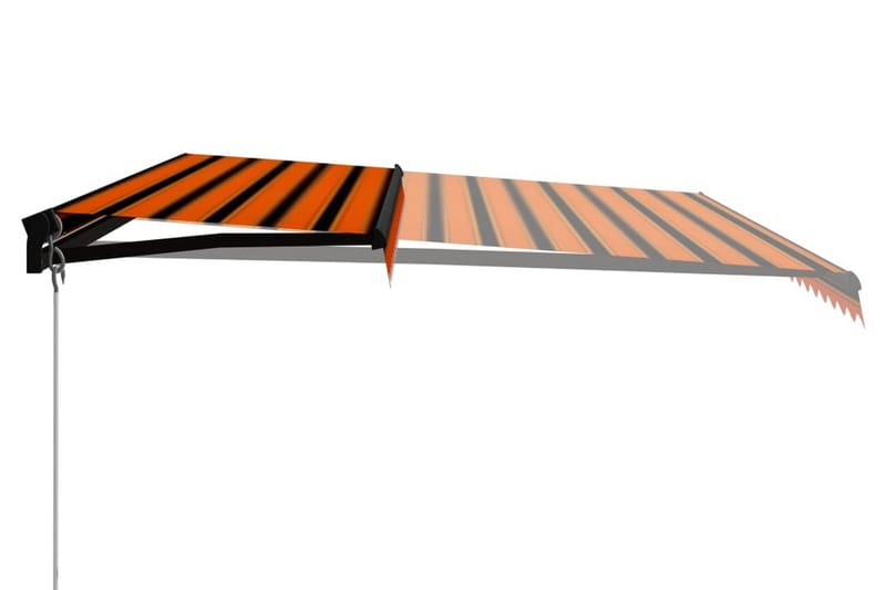 Markis manuellt infällbar 500x300 cm orange och brun - Orange - Markiser - Terrassmarkis