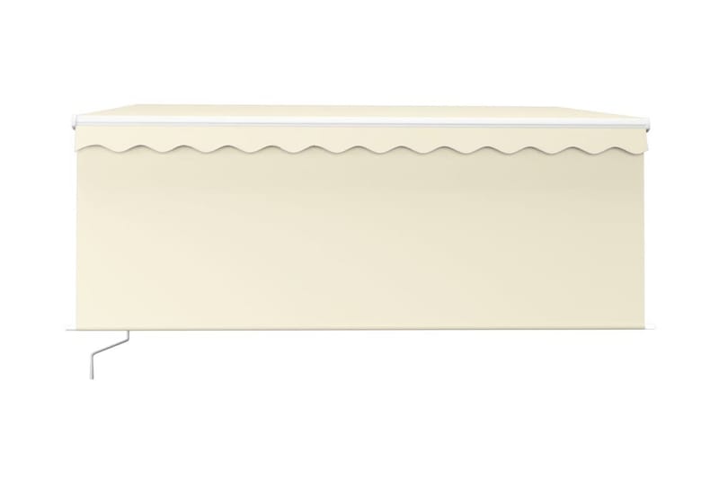 Markis manuellt infällbar med rullgardin 3,5x2,5 m gräddvit - Kräm - Markiser - Fönstermarkis