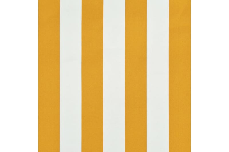 Markis med LED 150x150 cm gul och vit - Gul - Markiser - Fönstermarkis