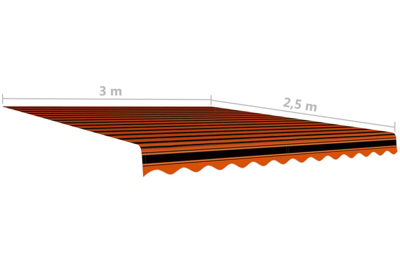 Markisduk orange och brun 300x250 cm - Flerfärgad - Markiser - Terrassmarkis