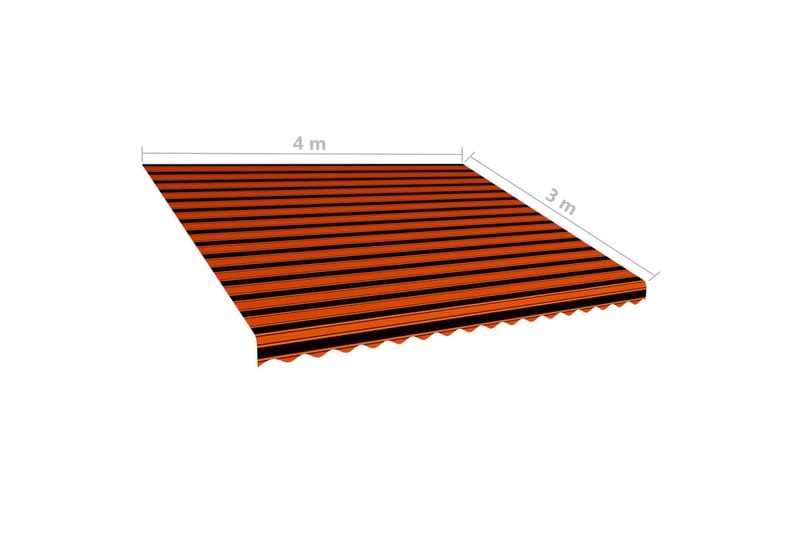 Markisduk orange och brun 400x300 cm - Flerfärgad - Markiser - Terrassmarkis