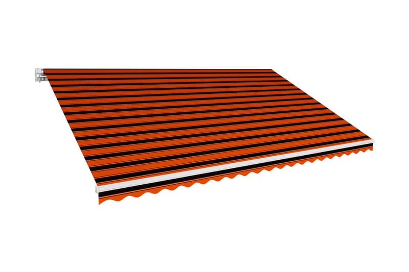 Markisduk orange och brun 500x300 cm - Flerfärgad - Markisväv & markistyg