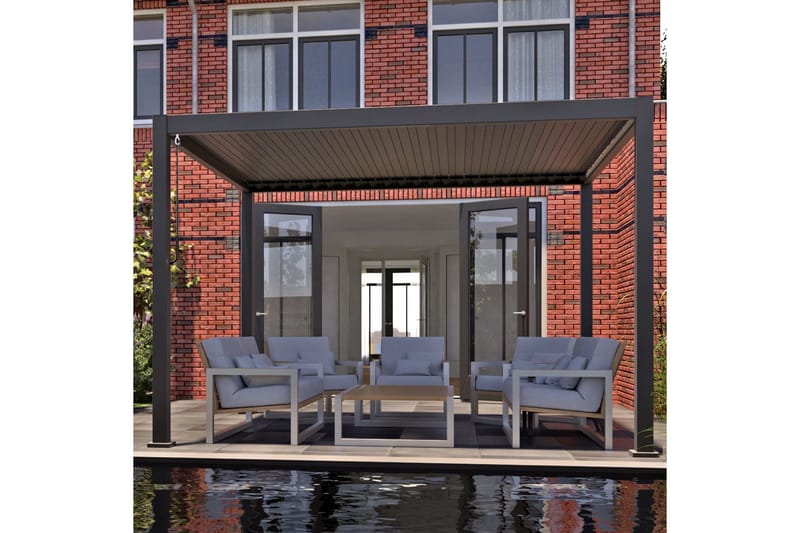 Mirador Paviljong utan Väggar 300x400x250 cm - Mörkgrå - Utemöbler & utemiljö - Solskydd - Paviljong