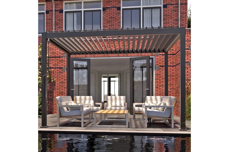 Mirador Paviljong utan Väggar 300x400x250 cm - Mörkgrå - Utemöbler & utemiljö - Solskydd - Paviljong