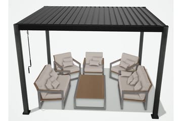 Mirador Paviljong utan Väggar 300x400x250 cm - Mörkgrå - Utemöbler & utemiljö - Solskydd - Paviljong