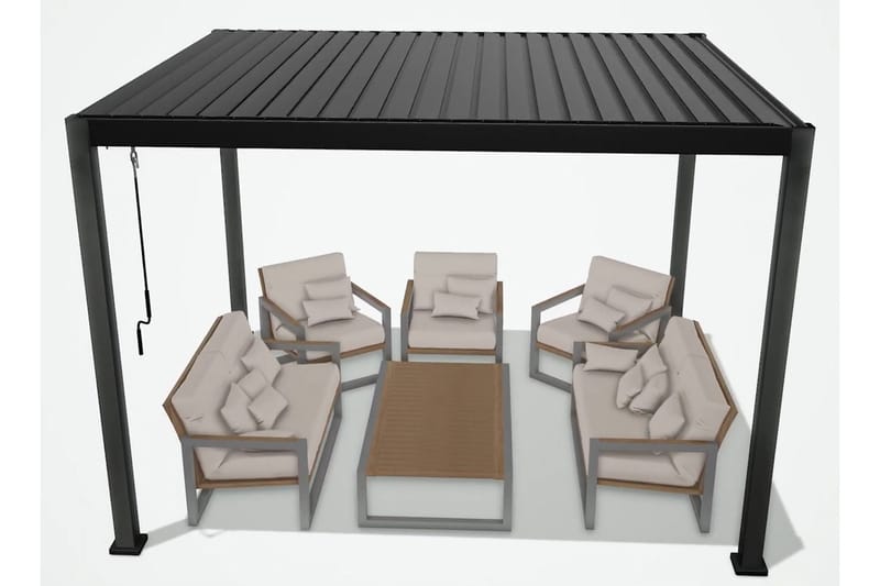 Mirador Paviljong utan Väggar 300x400x250 cm - Mörkgrå - Utemöbler & utemiljö - Solskydd - Paviljong
