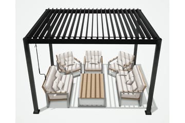 Mirador Paviljong utan Väggar 300x400x250 cm - Mörkgrå - Utemöbler & utemiljö - Solskydd - Paviljong