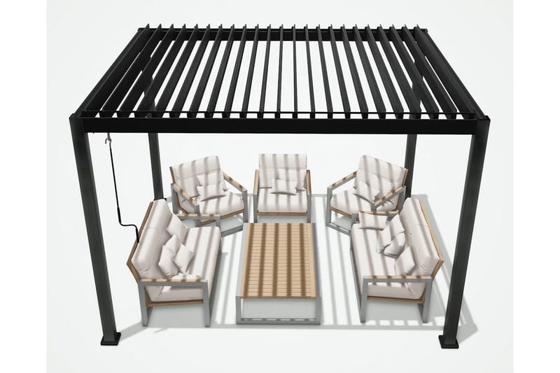 Mirador Paviljong utan Väggar 300x400x250 cm - Mörkgrå - Utemöbler & utemiljö - Solskydd - Paviljong