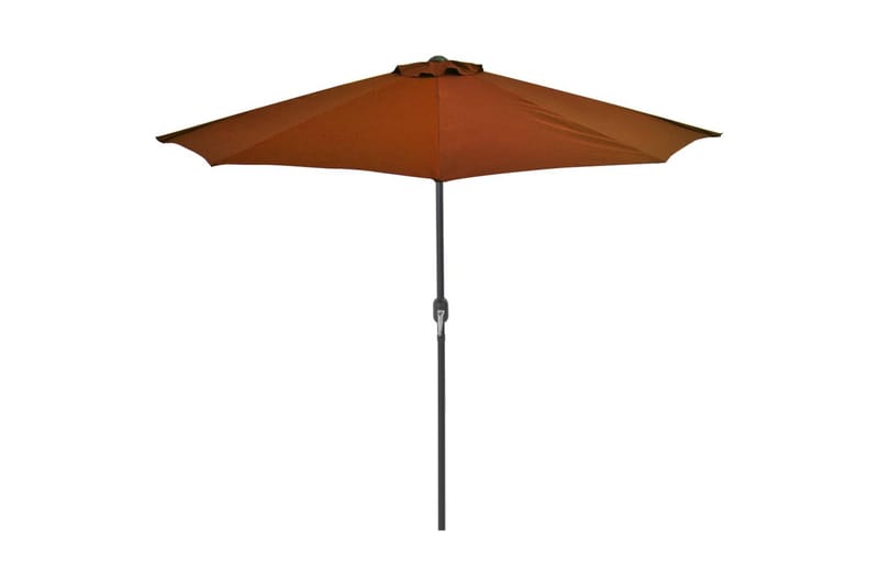 Balkongparasoll aluminiumstång terrakotta 270x135x245 cm hal - Balkongparasoll