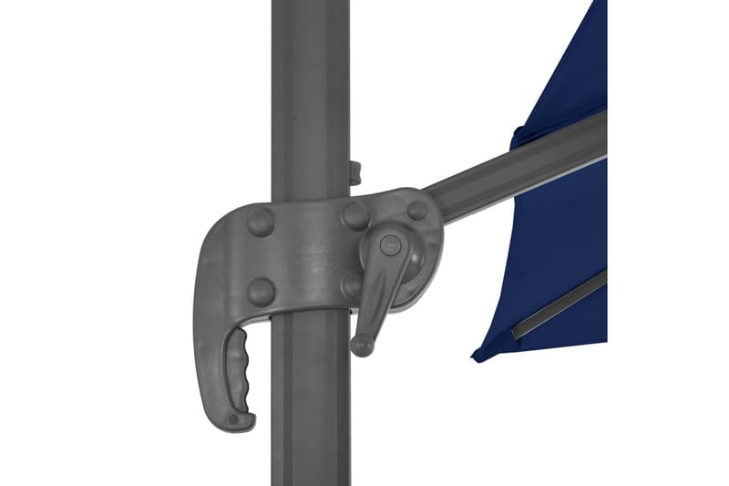 Frihängande parasoll med aluminiumstång 3x3 m azurblå - Blå - Hängparasoll