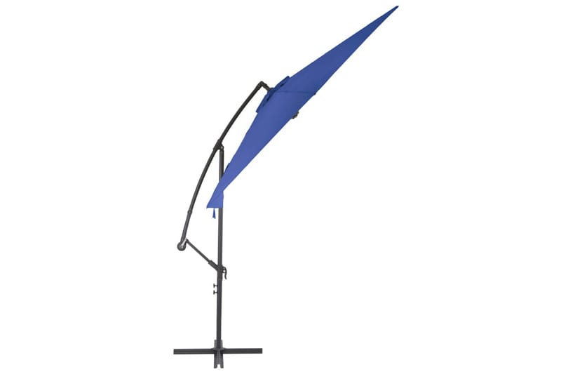Frihängande parasoll med aluminiumstång 300 cm bl�å - Blå - Hängparasoll