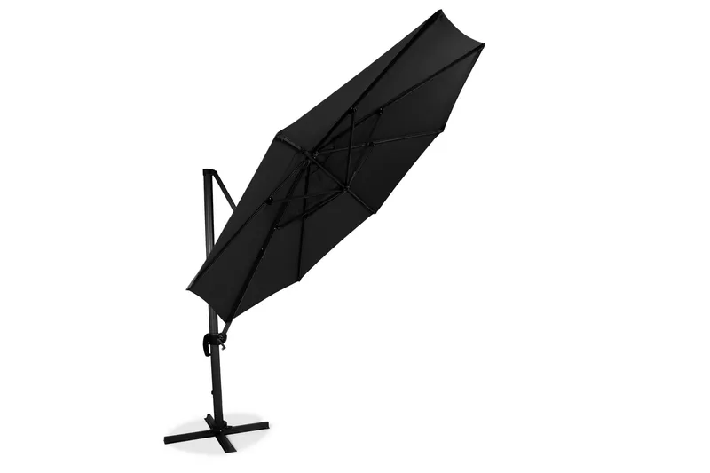Hillerstorp Hängparasoll XL 350cm - Svart - Utemöbler & utemiljö - Solskydd - Parasoll - Hängparasoll