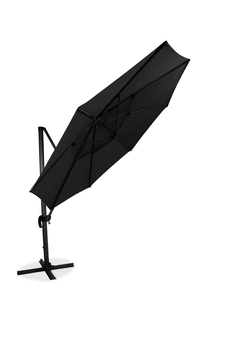 Hillerstorp Sidewinder Hängparasoll XL 350cm - Svart - Utemöbler & utemiljö - Solskydd - Parasoll - Hängparasoll