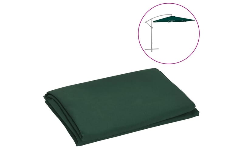 Reservtyg för frihängande parasoll grön 300 cm - Hängparasoll