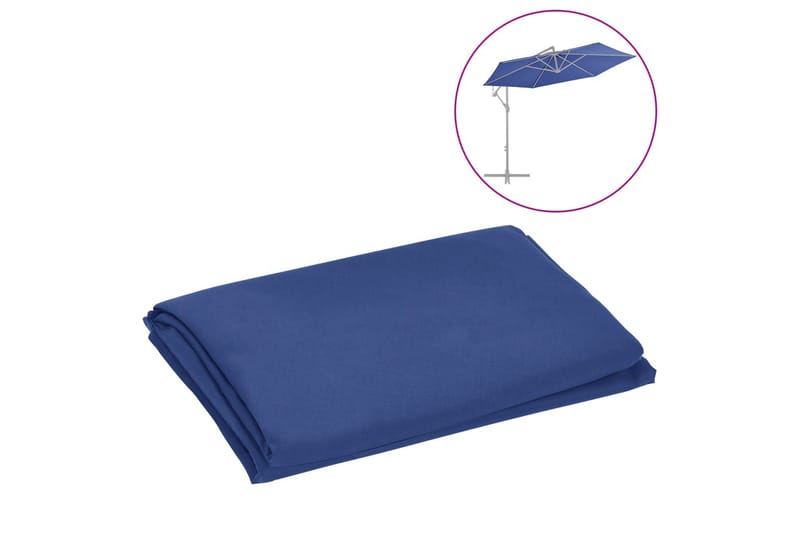 Reservtyg för frihängande parasoll azurblå 300 cm - Hängparasoll