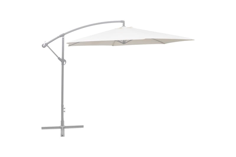 Reservtyg för frihängande parasoll sandfärgat vit 300 cm - Hängparasoll