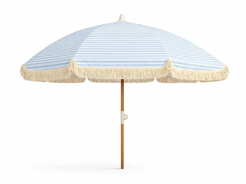 Hillerstorp Parasoll 200 cm - Blåvit - Utemöbler & utemiljö - Solskydd - Parasoll - Strandparasoll