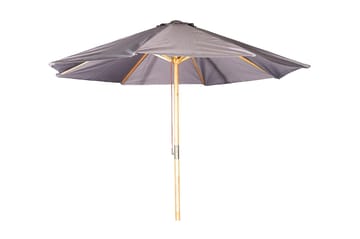 Naxos Parasoll Rund Ø300 cm Svart/Natur - Venture Home - Utemöbler & utemiljö - Solskydd - Parasoll - Baliparasoll
