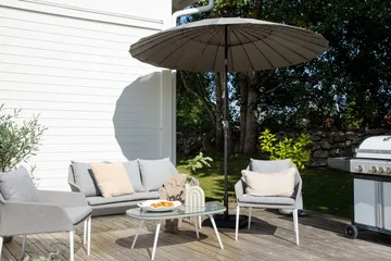 Palmetto Parasoll 270 cm - Grå - Utemöbler & utemiljö - Solskydd - Parasoll