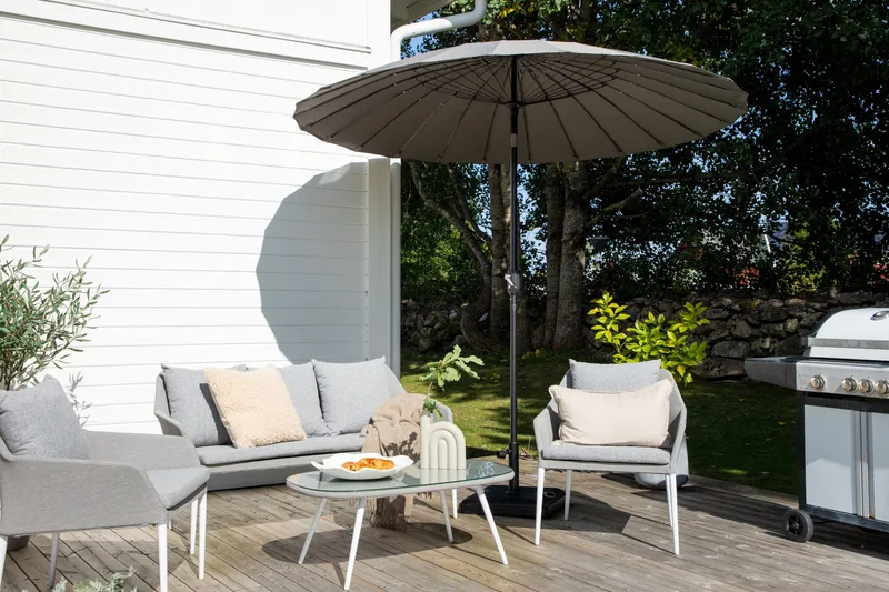 Palmetto Parasoll 270 cm - Grå - Utemöbler & utemiljö - Solskydd - Parasoll