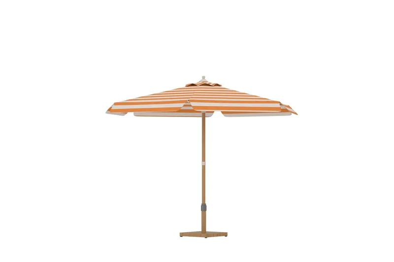 Parasoll Cerox 270 cm Utomhus - peach och vit, randig - Utemöbler & utemiljö - Solskydd - Parasoll - Balkongparasoll