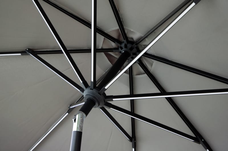 Parasoll Sabal 270 cm med LED Grå - Venture Home - Parasoll