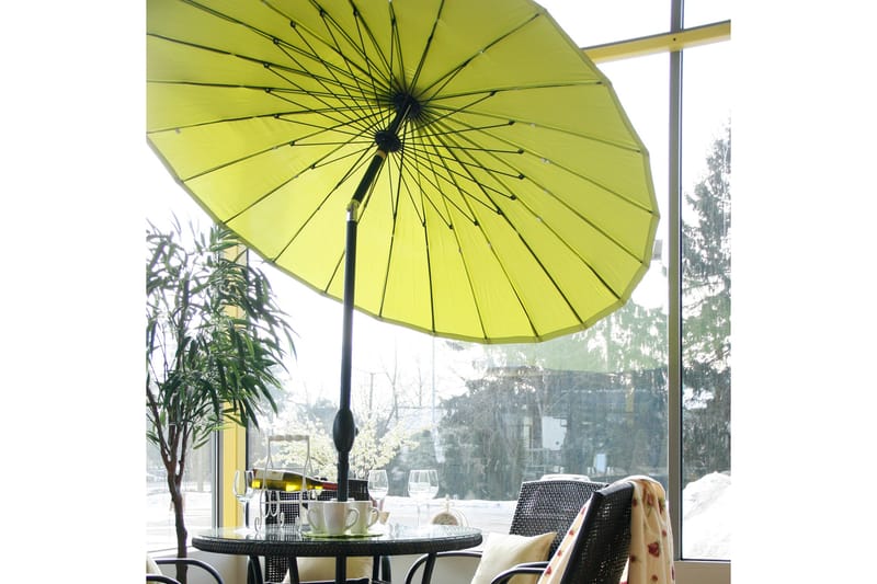 Parasoll SHANGHAI D213cm med vev aluminiumben - Grön/Svart - Utemöbler & utemiljö - Solskydd - Parasoll