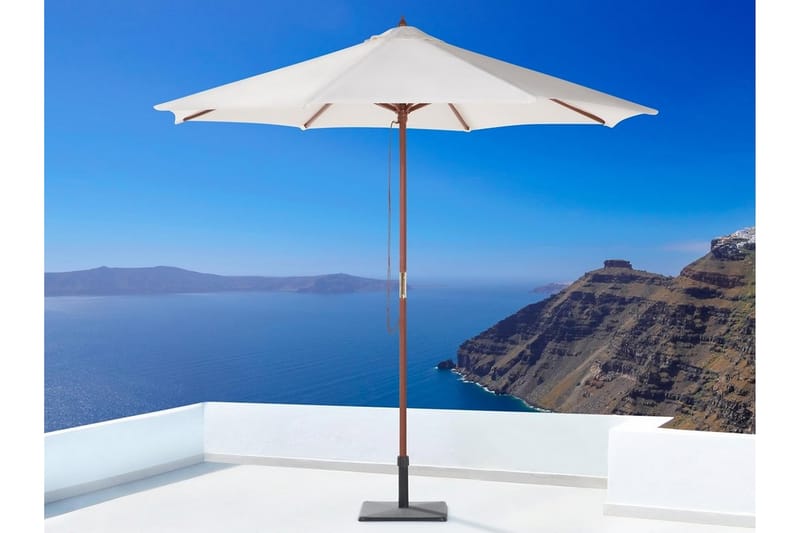 Parasoll Toscana 237 cm - Vit - Utemöbler & utemiljö - Solskydd - Parasoll - Strandparasoll