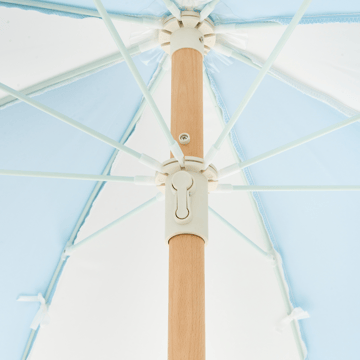 Parasoll utomhus 155 cm Mondello - vit/blå - Utemöbler & utemiljö - Solskydd - Parasoll - Strandparasoll