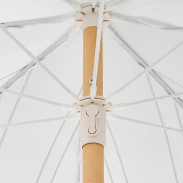 Parasoll utomhus 155 cm Mondello - vit/svart - Utemöbler & utemiljö - Solskydd - Parasoll - Strandparasoll