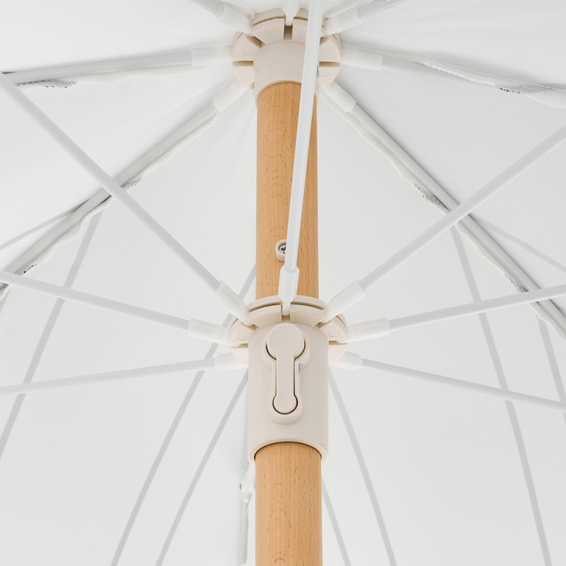 Parasoll utomhus 155 cm Mondello - vit/svart - Utemöbler & utemiljö - Solskydd - Parasoll - Strandparasoll