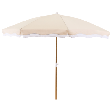 Parasoll utomhus 232 cm Sestriere - beige/vit/brun - Utemöbler & utemiljö - Solskydd - Parasoll - Balkongparasoll