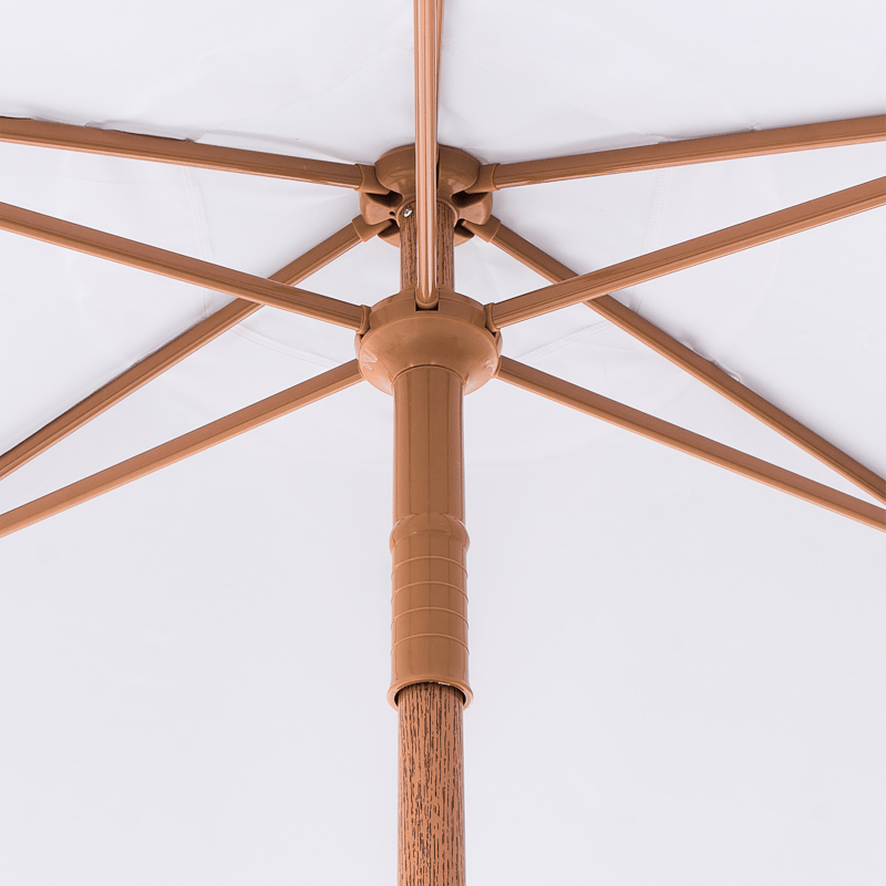 Parasoll utomhus 258 cm Murasa - vit/brun - Utemöbler & utemiljö - Solskydd - Parasoll - Balkongparasoll